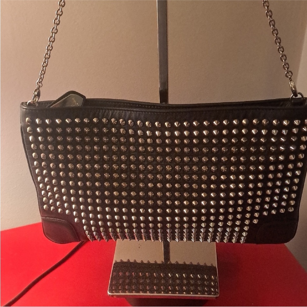 Christian Louboutin Black clutch bag or Chain Shoulder Bag w/COA